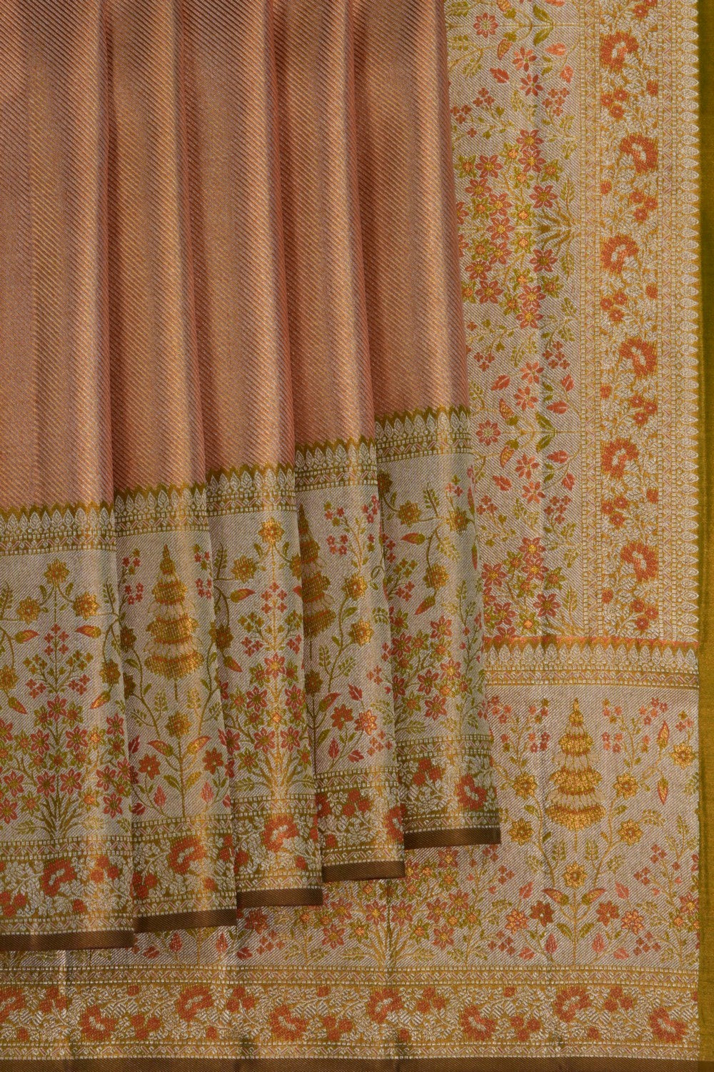 Image of Kanchipattu Brocade Gold Saree