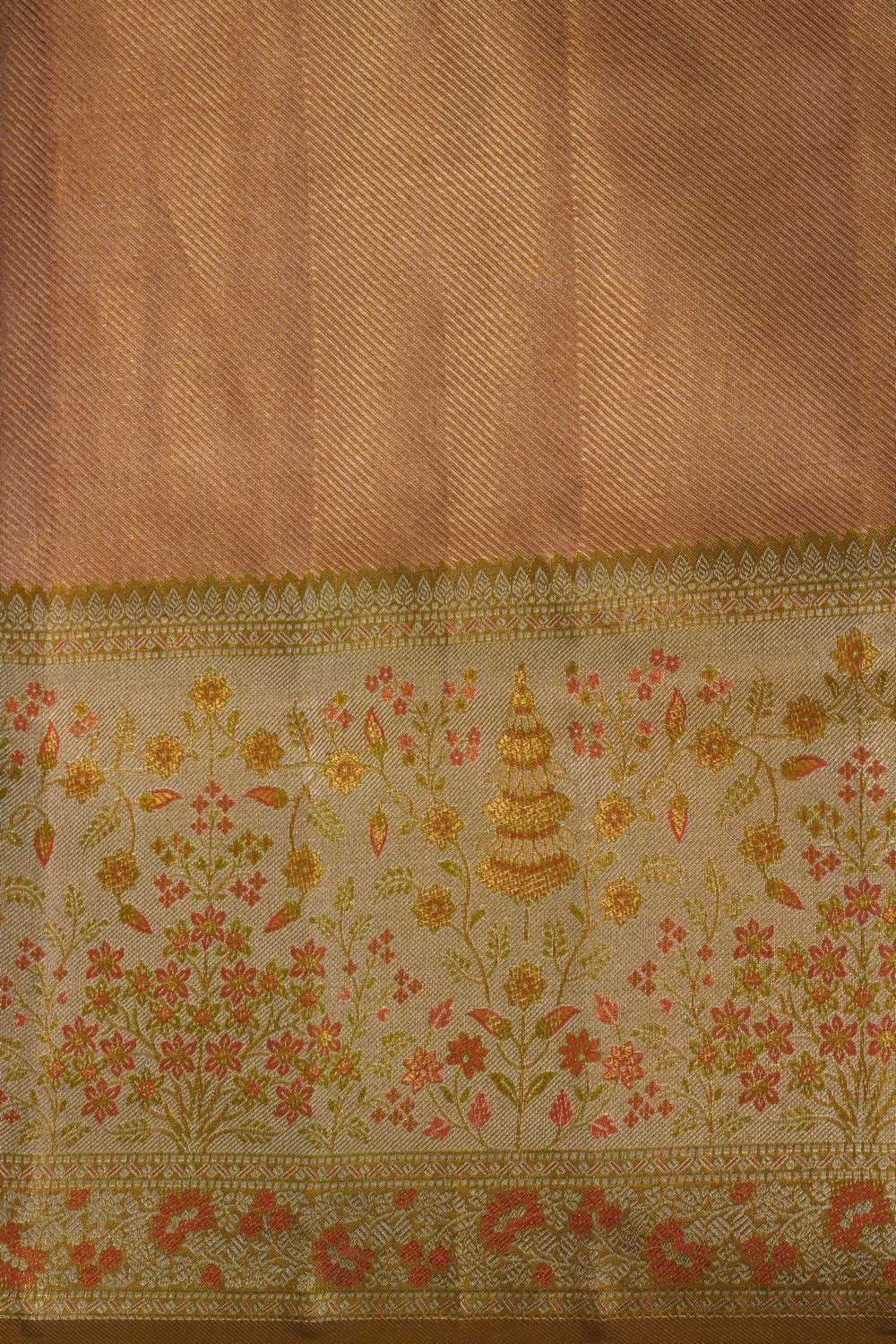 Image of Kanchipattu Brocade Gold Saree