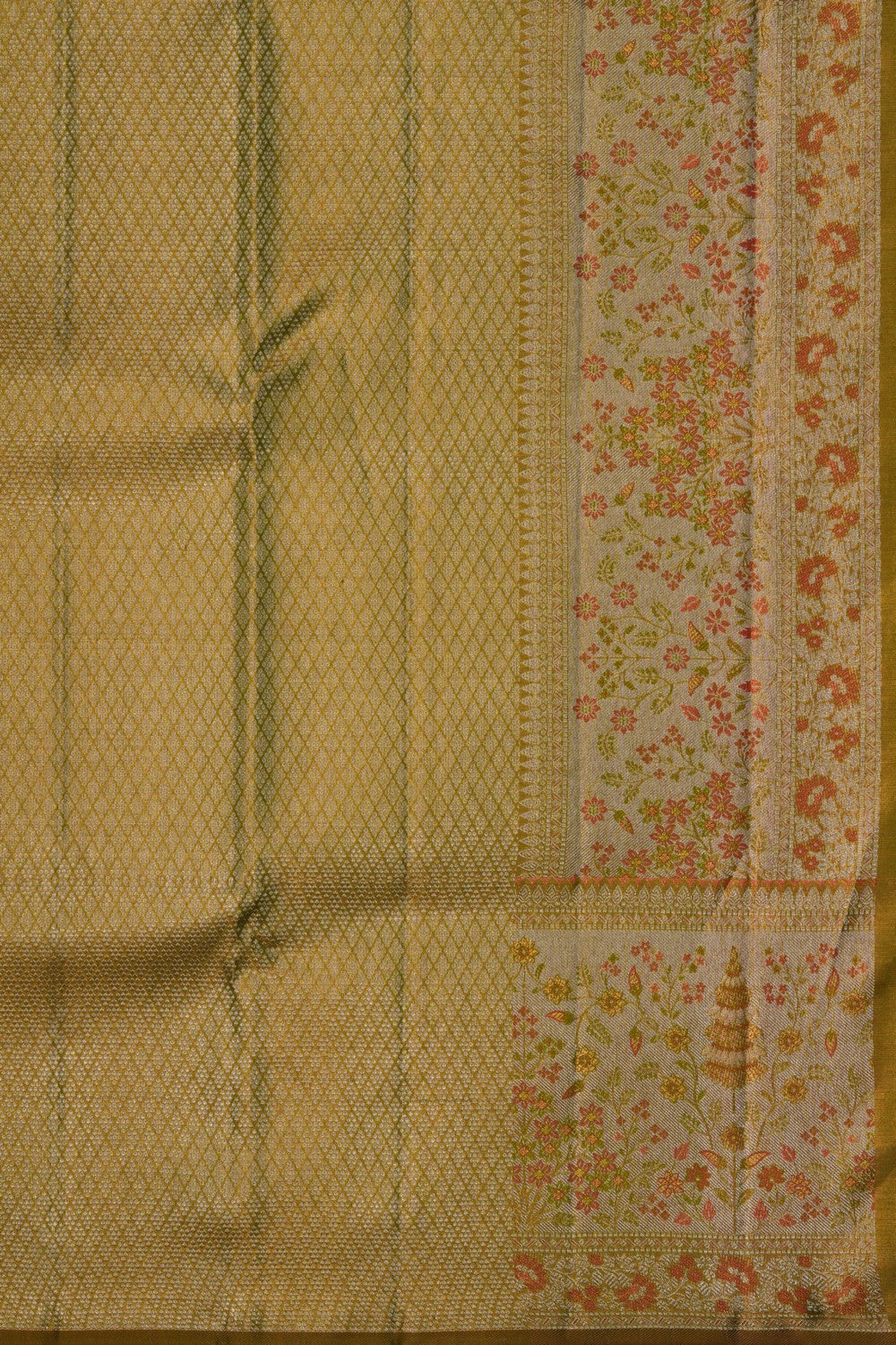 Image of Kanchipattu Brocade Gold Saree
