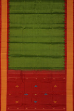 Image of Gadwal Cotton Green Saree
