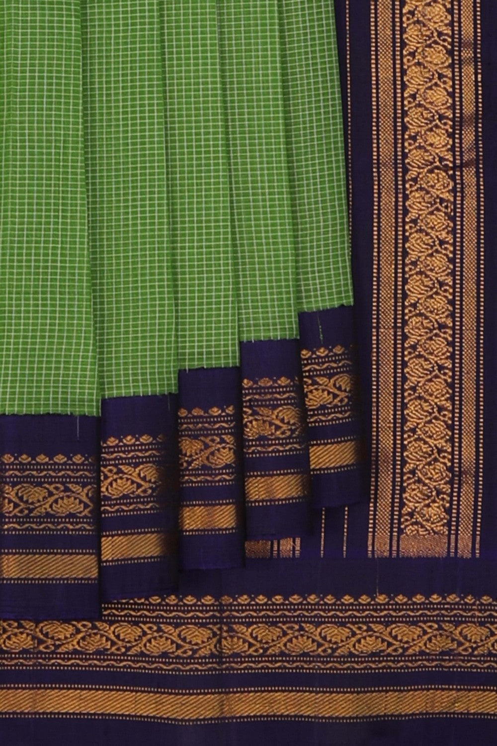 Gadwal Cotton Green Saree