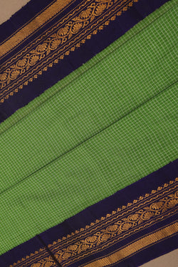 Image of Gadwal Cotton Green Saree