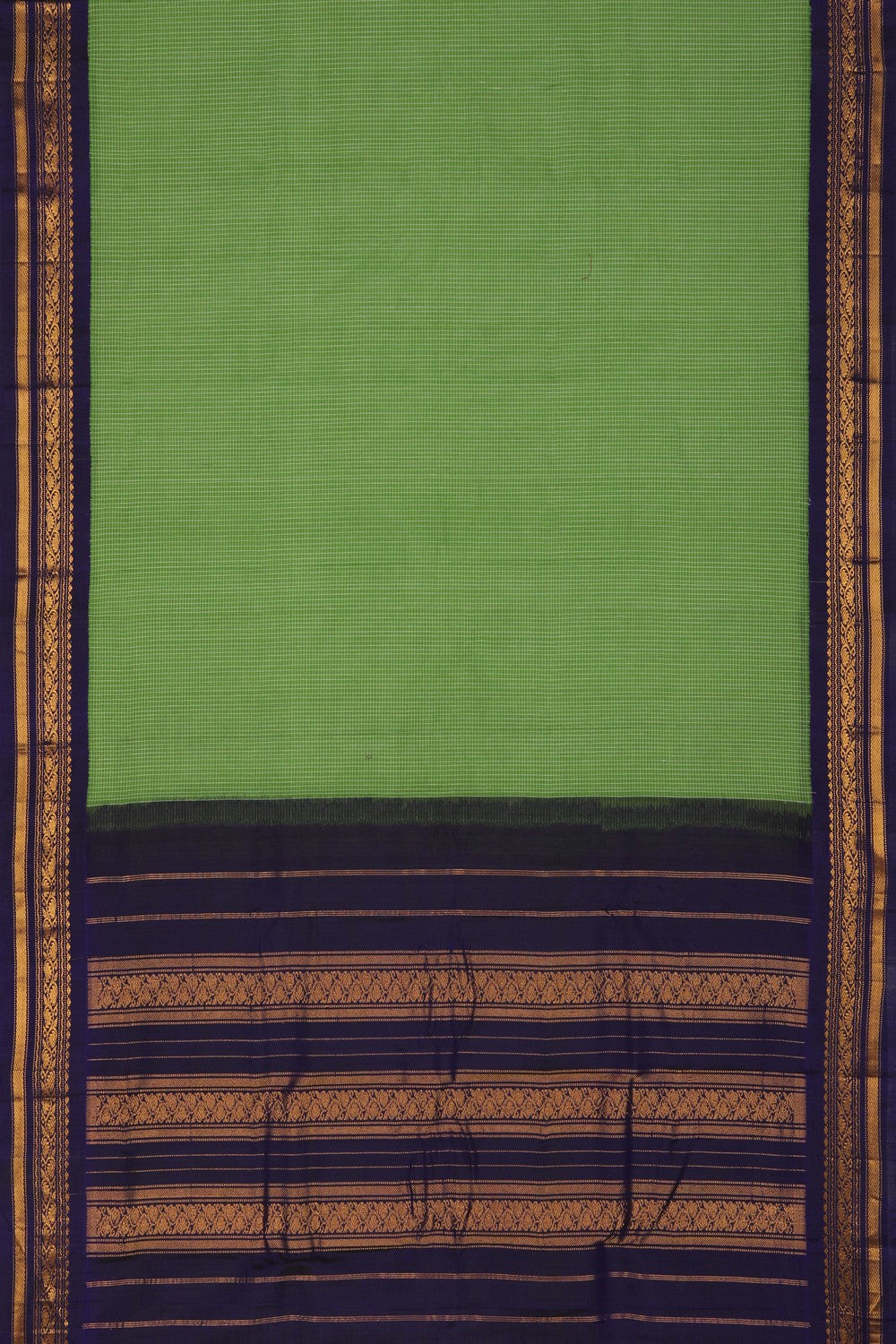 Gadwal Cotton Green Saree