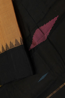 Image of Gadwal Cotton Beige Saree
