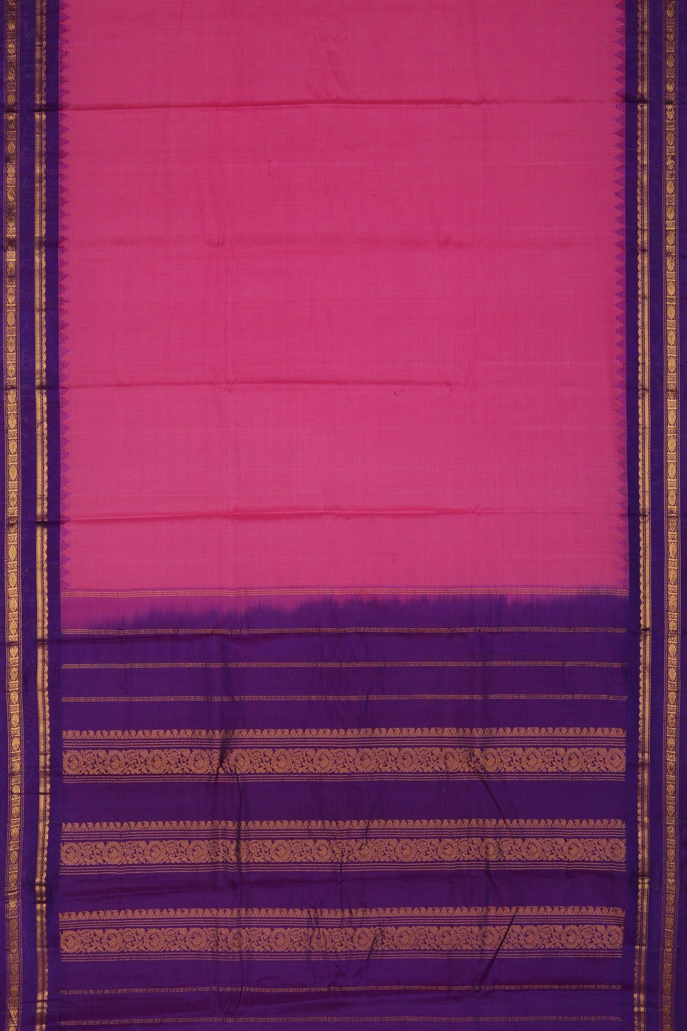 Image of Gadwal Cotton Pink Saree