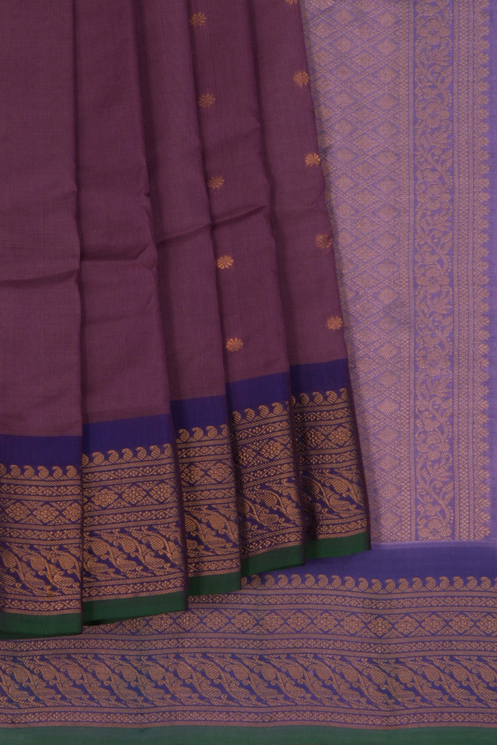 Image of Gadwal Mauve Saree