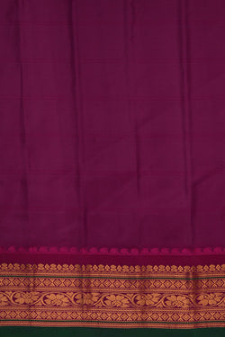Image of Gadwal Cotton Silk Green Saree