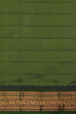 Image of Gadwal Cotton Silk Green Saree
