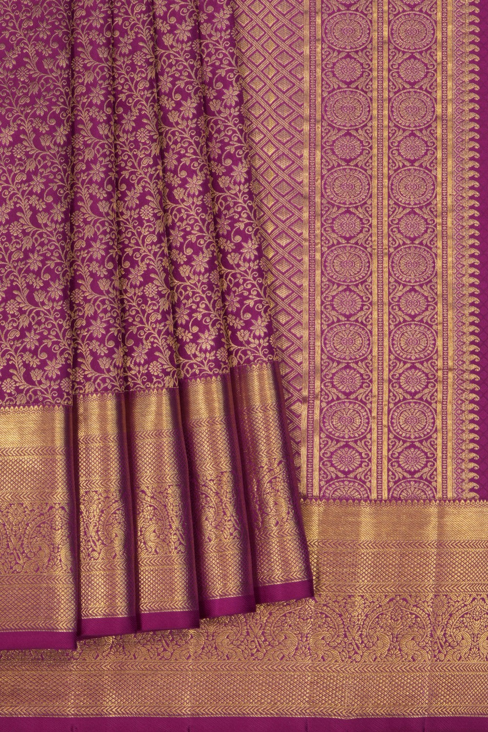Kanchipattu Brocade Purple Saree