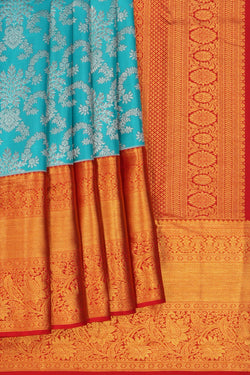 Image of Kanchipattu Brocade Blue Saree