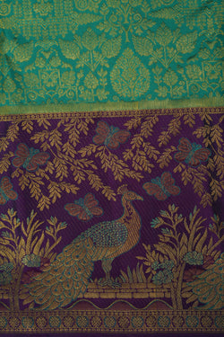 Image of Kanchipattu Brocade Sea Green Saree