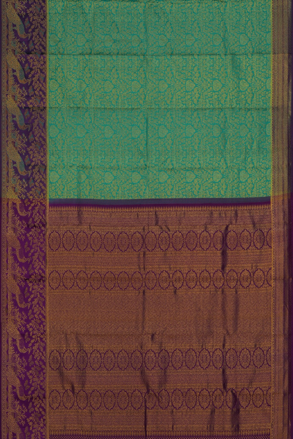 Kanchipattu Brocade Sea Green Saree