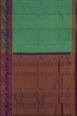 Image of Kanchipattu Brocade Sea Green Saree