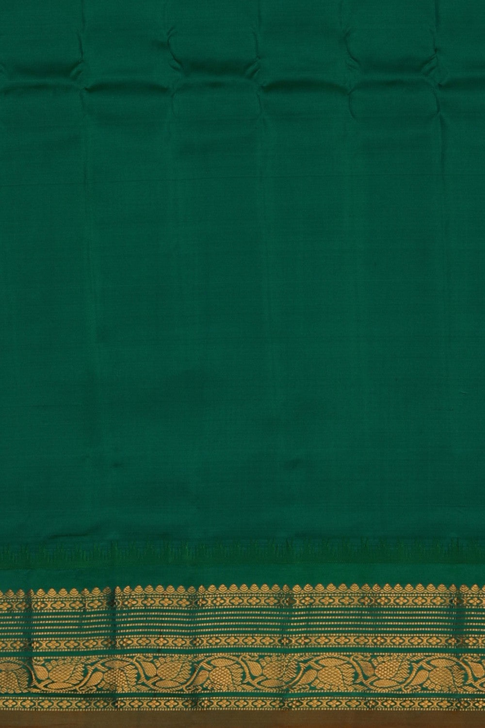 Image of Gadwal Silk Brown Saree
