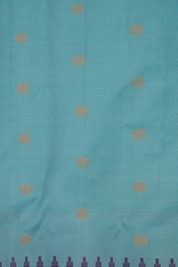 Image of Gadwal Silk Ice Blue Saree