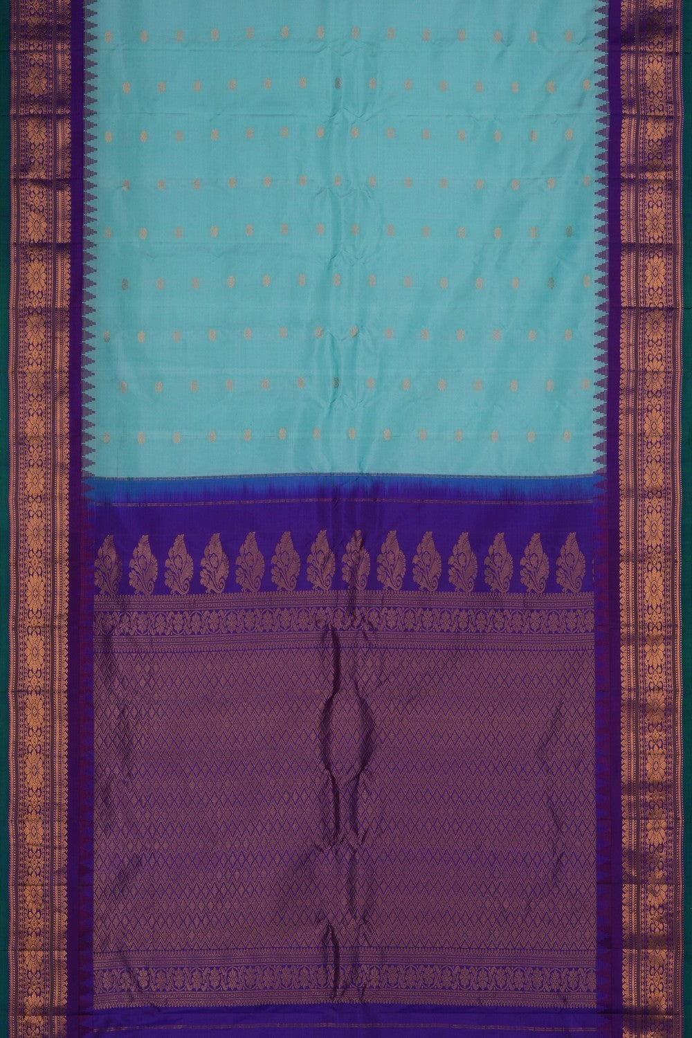 Gadwal Silk Ice Blue Saree
