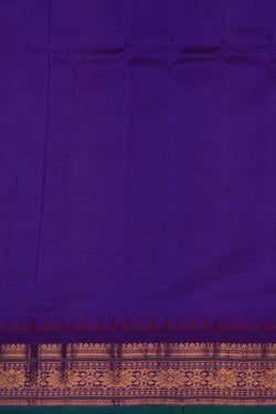 Image of Gadwal Silk Ice Blue Saree
