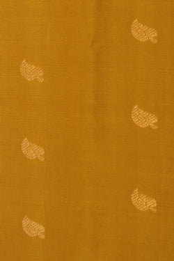 Image of Gadwal Silk Fenugreek Mustard Saree