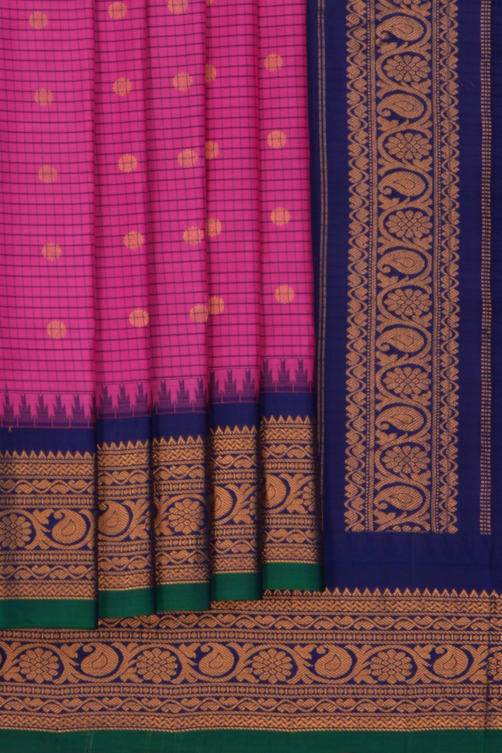 Image of Gadwal Silk Pink Saree