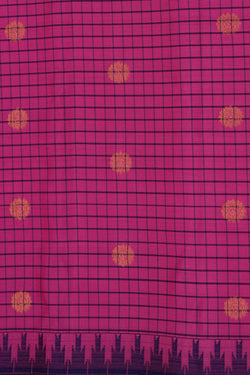 Image of Gadwal Silk Pink Saree