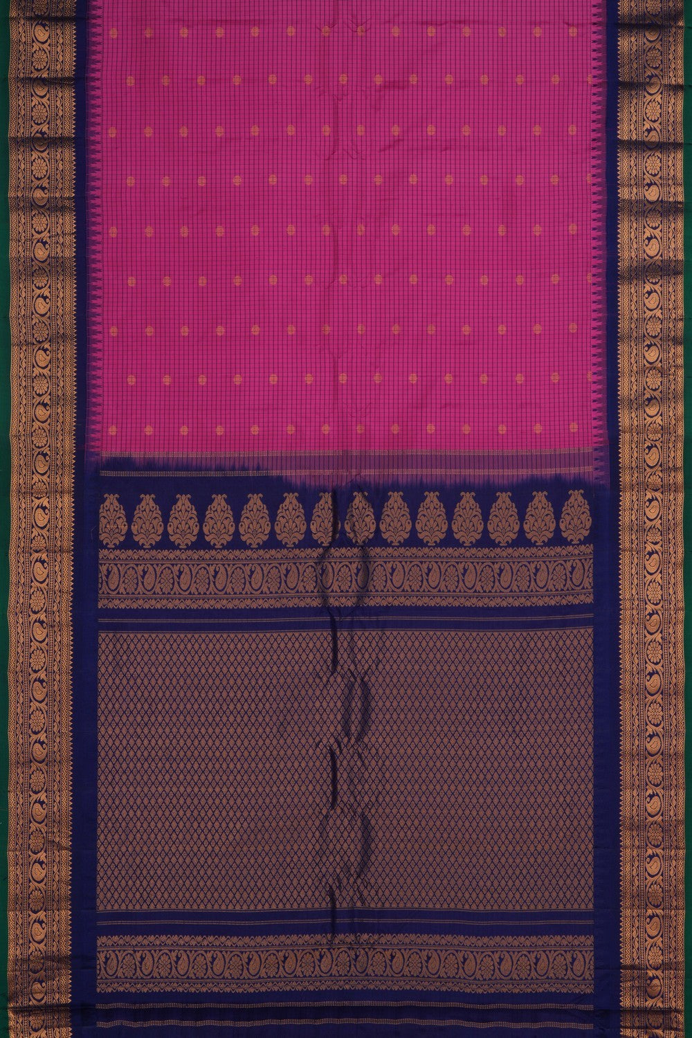 Image of Gadwal Silk Pink Saree