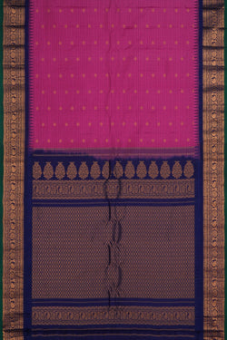Image of Gadwal Silk Pink Saree
