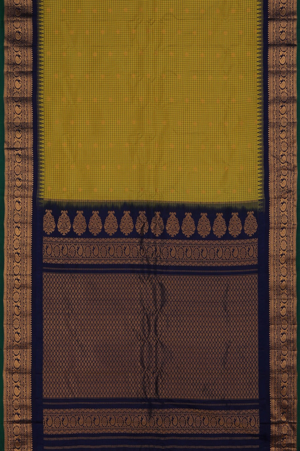Gadwal Silk Spring Green Saree