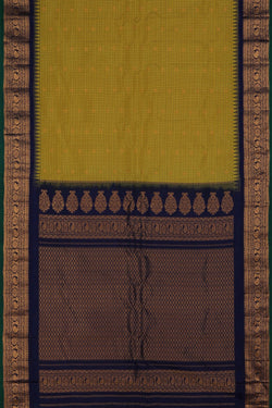 Image of Gadwal Silk Spring Green Saree