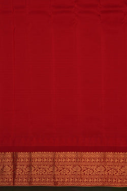 Image of Gadwal Silk Off-White Saree
