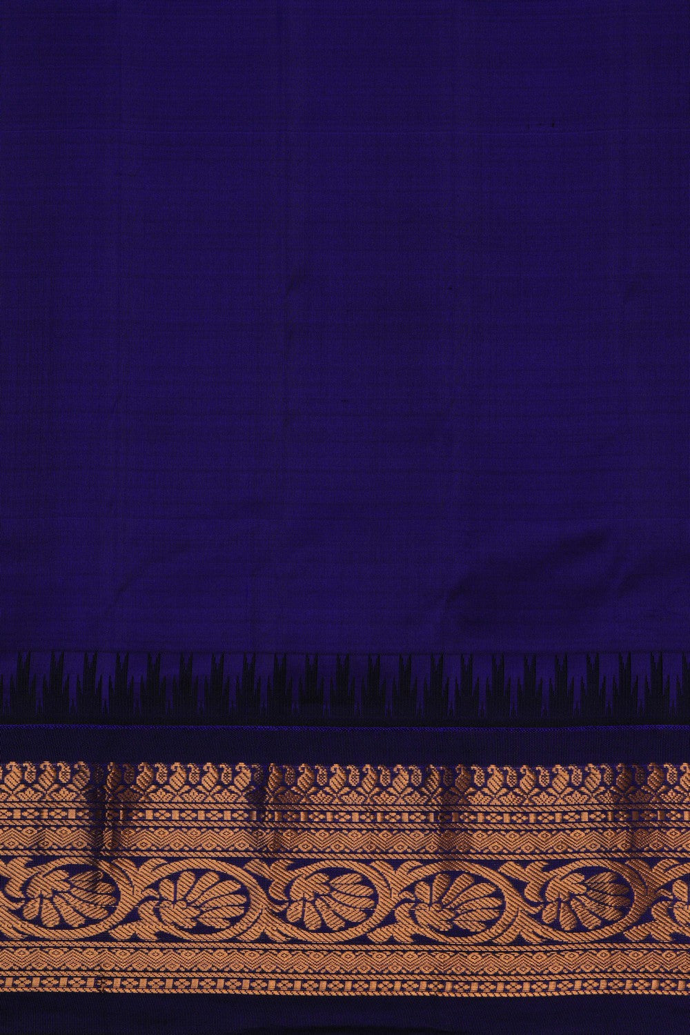 Image of Gadwal Silk Kattam Sea Green Saree