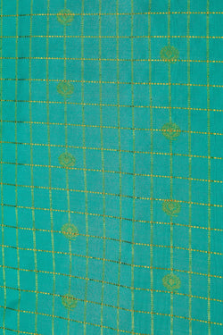 Image of Gadwal Silk Sea Green Saree