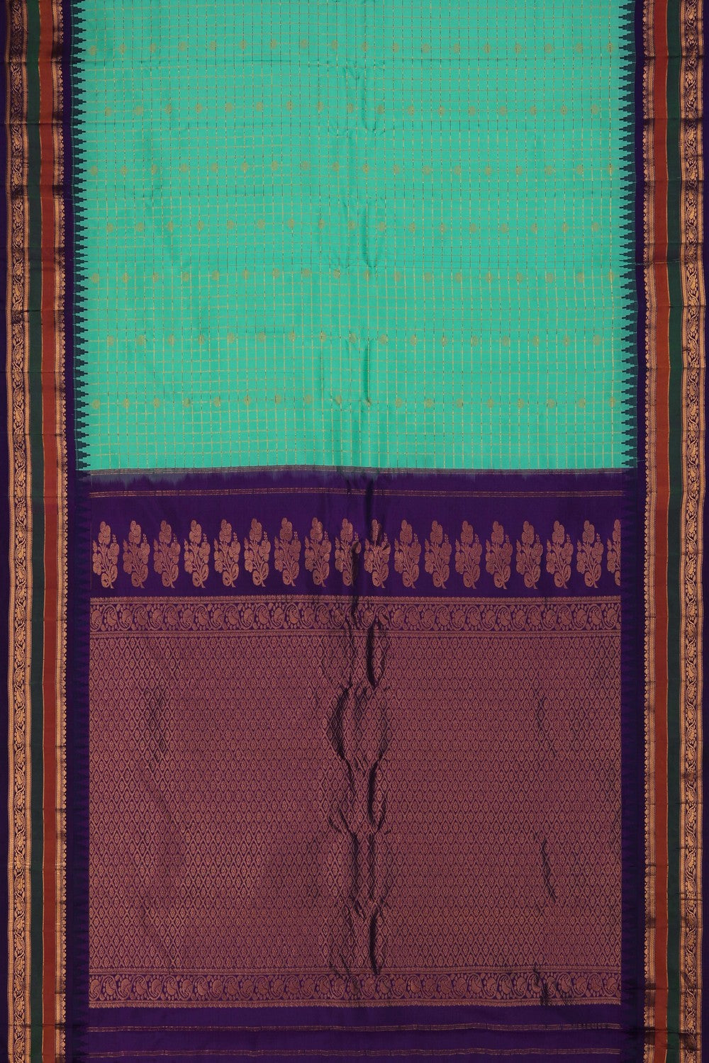 Gadwal Silk Sea Green Saree