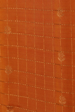 Image of Gadwal Silk Orange Saree