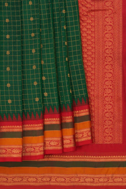 Image of Gadwal Silk Green Saree