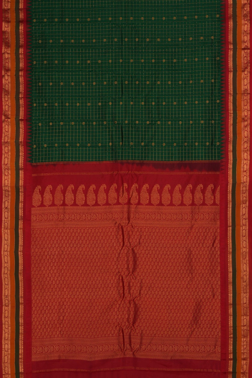 Gadwal Silk Green Saree