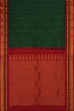 Image of Gadwal Silk Green Saree