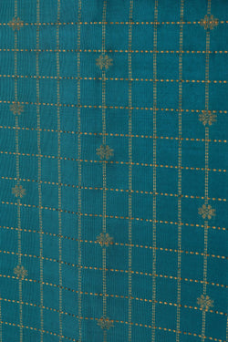Image of Gadwal Silk Blue Saree
