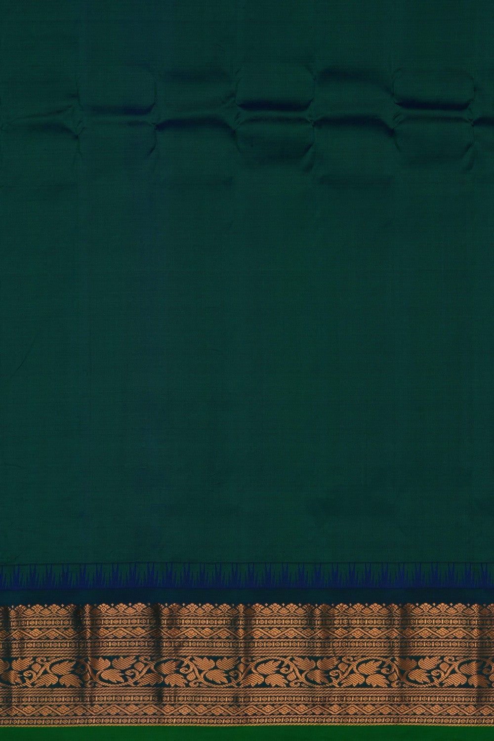 Image of Gadwal Silk Brown Saree