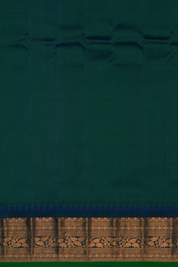 Image of Gadwal Silk Brown Saree