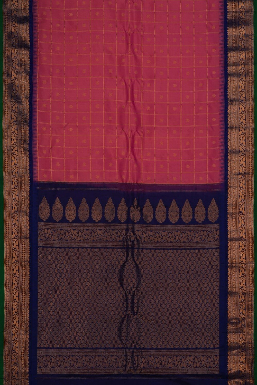 Image of Gadwal Silk Pink Saree