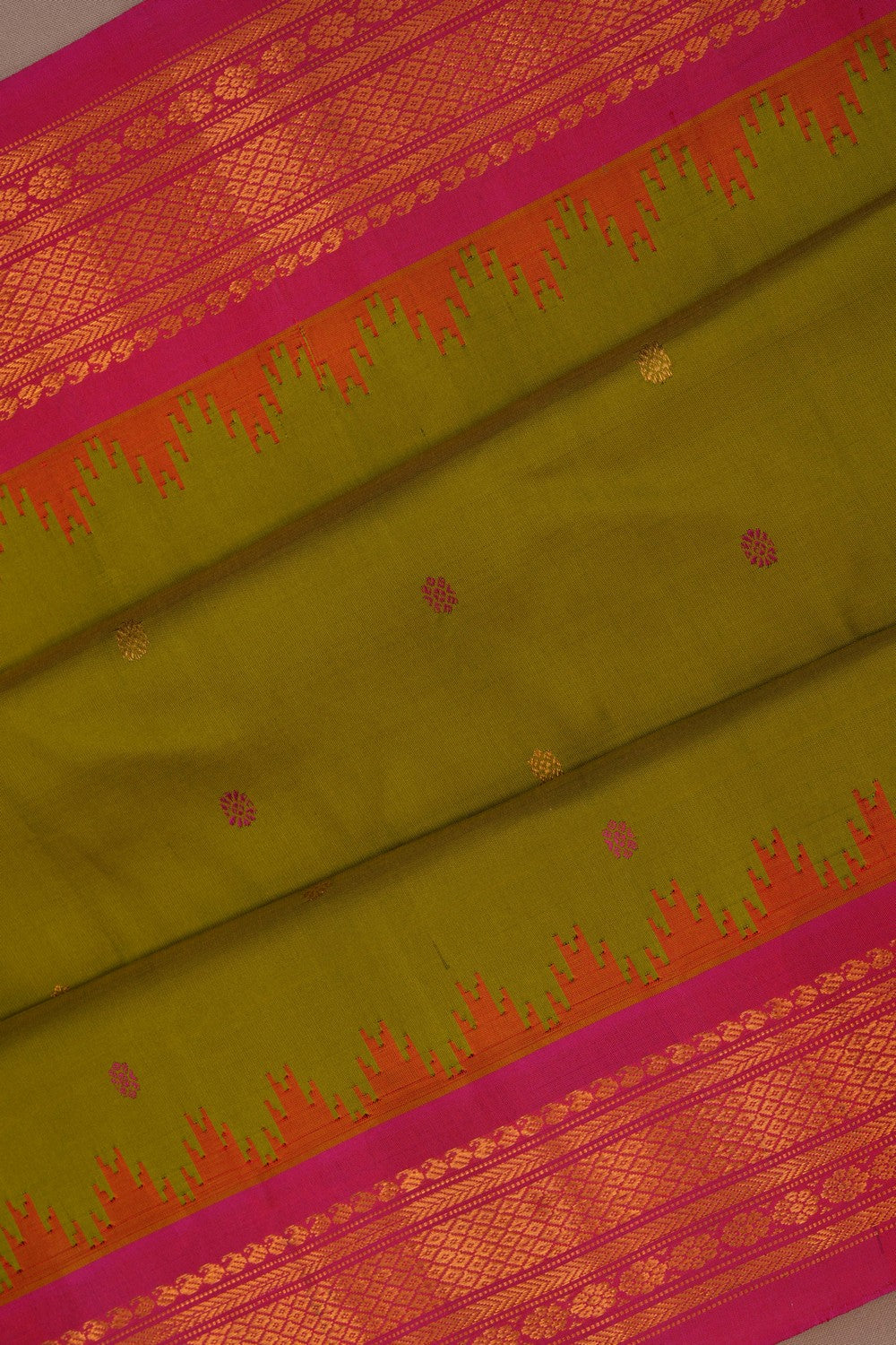 Image of Gadwal Silk Green Saree