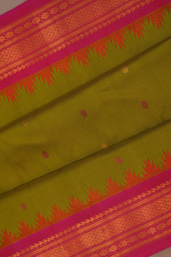 Image of Gadwal Silk Green Saree