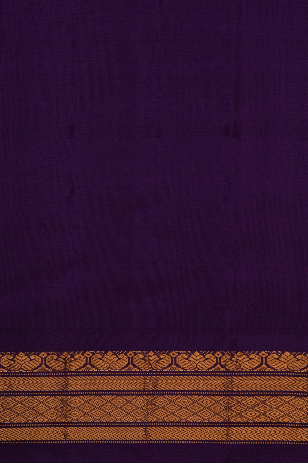 Image of Gadwal Silk Kattam Peach Saree