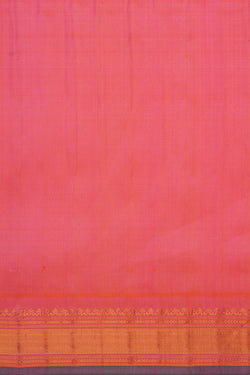 Image of Gadwal Silk Navy Blue Saree