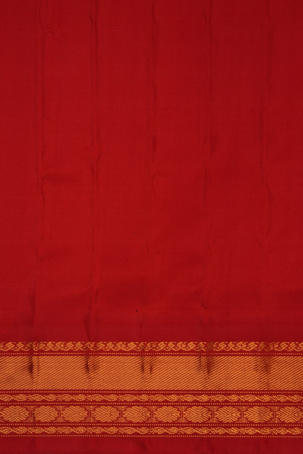 Image of Gadwal Silk Navy Blue Saree