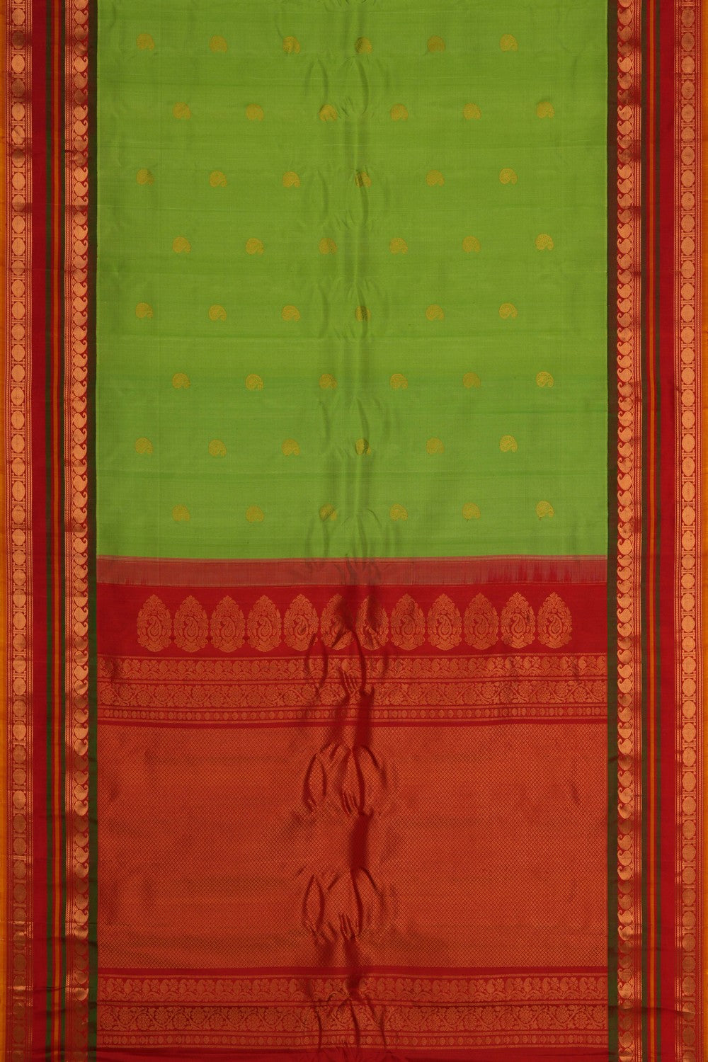 Image of Gadwal Silk Green Saree