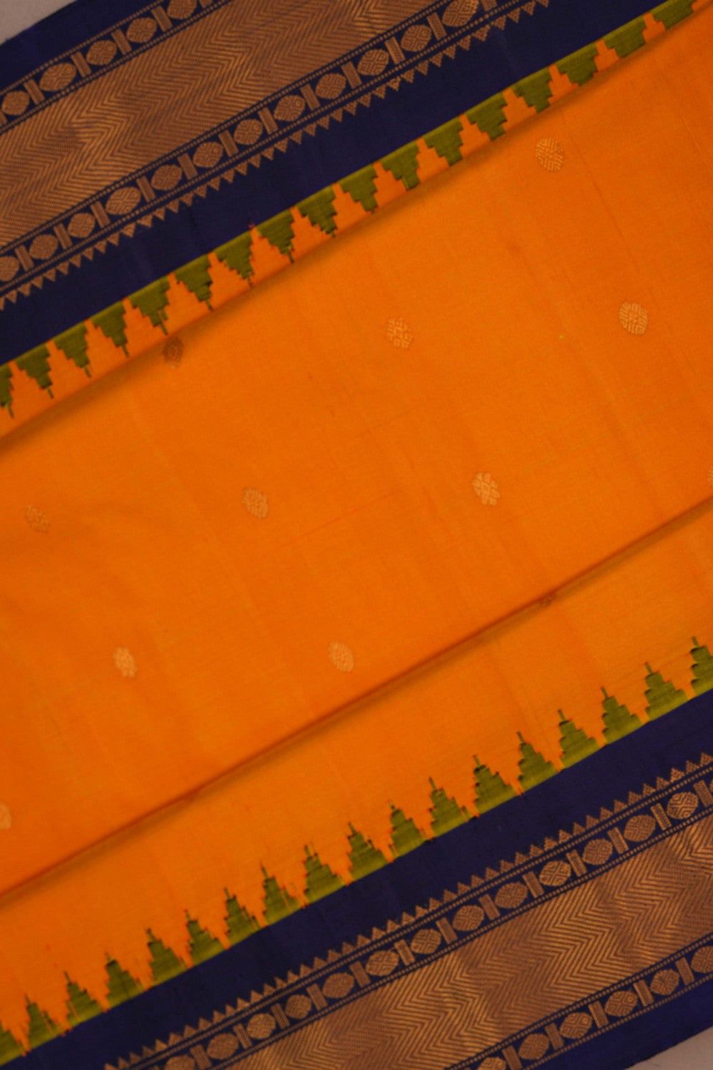 Image of Gadwal Silk Mustard Saree