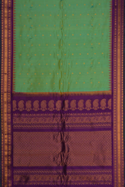 Image of Gadwal Silk Sea Green Saree