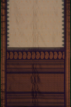 Image of Gadwal Silk Beige Saree