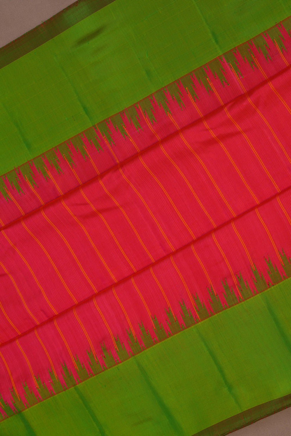 Image of Gadwal Silk Pink Saree